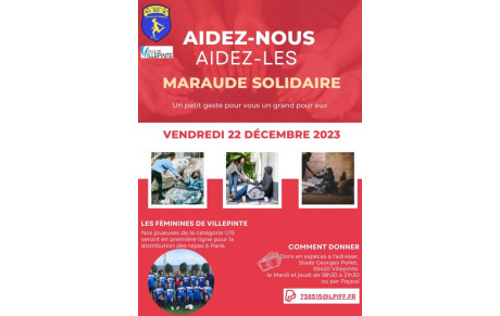 Maraude organisée par les U15 le 22 décembre 2023